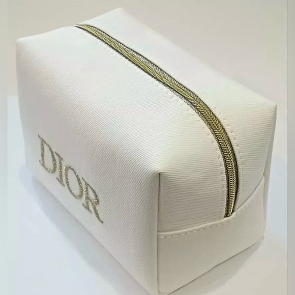 Dior canvas pouch with Gold Accents - Picture 5 of 5